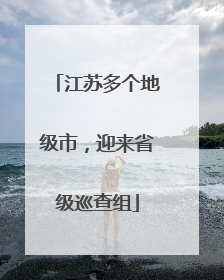 江苏多个地级市，迎来省级巡查组