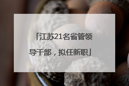 江苏21名省管领导干部，拟任新职