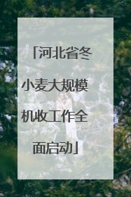 河北省冬小麦大规模机收工作全面启动