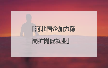 河北国企加力稳岗扩岗促就业