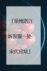 泉州洛江新发现一处宋代窑址