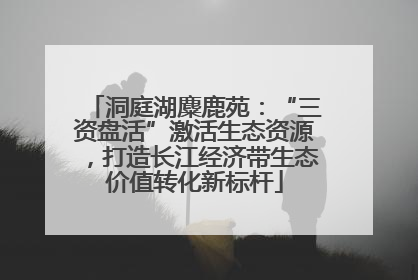 洞庭湖麋鹿苑：“三资盘活”激活生态资源，打造长江经济带生态价值转化新标杆