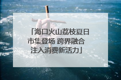 海口火山荔枝夏日市集登场 跨界融合注入消费新活力
