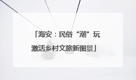海安：民俗“潮”玩激活乡村文旅新图景
