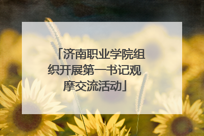 济南职业学院组织开展第一书记观摩交流活动
