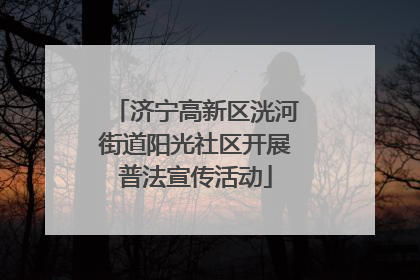 济宁高新区洸河街道阳光社区开展普法宣传活动