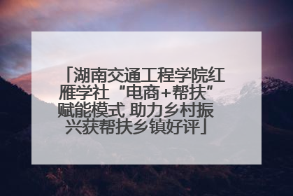 湖南交通工程学院红雁学社“电商+帮扶”赋能模式 助力乡村振兴获帮扶乡镇好评