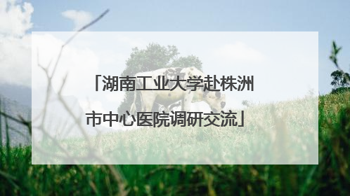 湖南工业大学赴株洲市中心医院调研交流