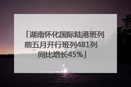 湖南怀化国际陆港班列前五月开行班列481列 同比增长45%