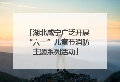 湖北咸宁广泛开展“六一”儿童节消防主题系列活动