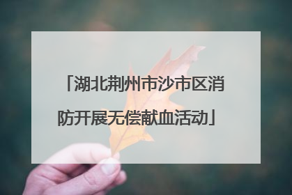 湖北荆州市沙市区消防开展无偿献血活动