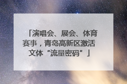 演唱会、展会、体育赛事，青岛高新区激活文体“流量密码”