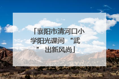 襄阳市清河口小学阳光课间 “武” 出新风尚