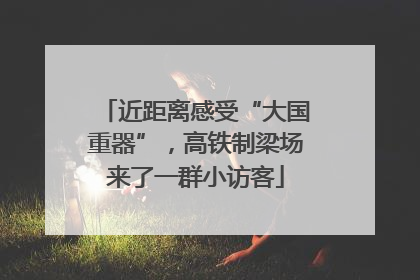 近距离感受“大国重器”，高铁制梁场来了一群小访客
