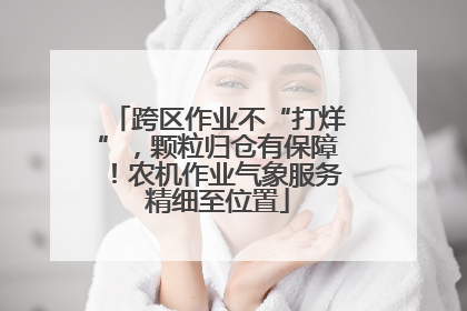 跨区作业不“打烊”，颗粒归仓有保障！农机作业气象服务精细至位置