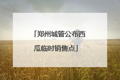 郑州城管公布西瓜临时销售点