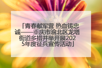 青春献军营 热血铸忠诚——重庆市渝北区龙塔街道多措并举开展2025年度征兵宣传活动