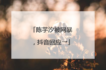 陈芋汐被网暴，抖音回应→