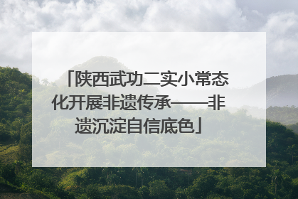 陕西武功二实小常态化开展非遗传承——非遗沉淀自信底色