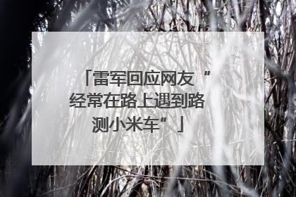 雷军回应网友“经常在路上遇到路测小米车”