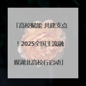 高校赋能 共建支点！2025全国主流融媒湖北高校行启动