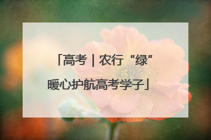 高考｜农行“绿”暖心护航高考学子