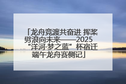 龙舟竞渡共奋进 挥桨劈浪向未来——2025“洋河·梦之蓝”杯宿迁端午龙舟赛侧记