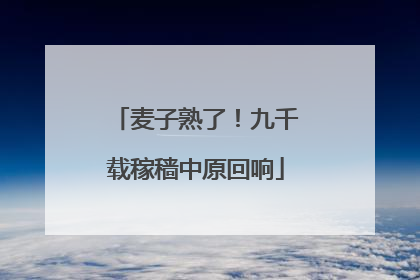 麦子熟了！九千载稼穑中原回响