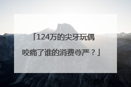 124万的尖牙玩偶 咬痛了谁的消费尊严？